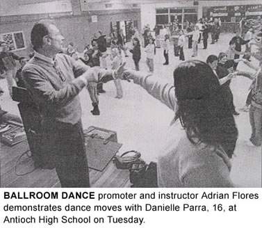 Adrian Flores teaching dance